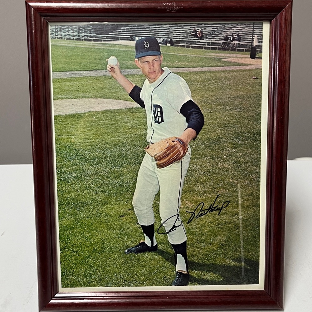 Vintage Detroit Tiger Jim Northrop 8x10 Photo Framed